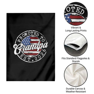 Promoted to Grandpa 2026 Garden Flag New Grandfather US Flag Fathers Day TS11 Print Your Wear