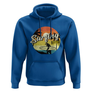 Surfing Lover Hoodie Surfing Vibes Retro Vintage Summer Vacation TS11 Royal Blue Print Your Wear