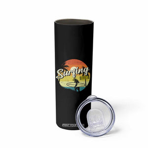 Surfing Lover Skinny Tumbler Surfing Vibes Retro Vintage Summer Vacation TS11 Print Your Wear