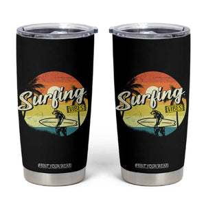 Surfing Lover Tumbler Cup Surfing Vibes Retro Vintage Summer Vacation TS11 Black Print Your Wear