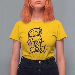Funny British Tea T Shirt For Women Quote UK Flag TS11 Daisy Print Your Wear