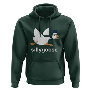 Funny Goose Hoodie Cute Silly Goose Meme Aesthetic Trendy TS11 Dark Forest Green Print Your Wear