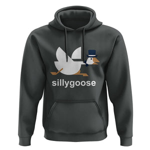 Funny Goose Hoodie Cute Silly Goose Meme Aesthetic Trendy TS11 Dark Heather Print Your Wear