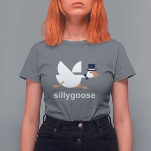 Funny Goose T Shirt For Women Cute Silly Goose Meme Aesthetic Trendy TS11 Charcoal Print Your Wear