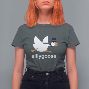 Funny Goose T Shirt For Women Cute Silly Goose Meme Aesthetic Trendy TS11 Dark Heather Print Your Wear