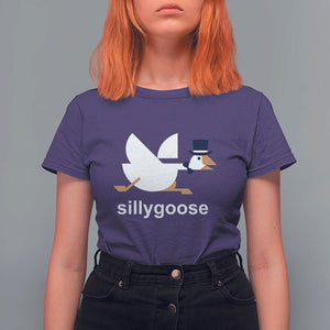 Funny Goose T Shirt For Women Cute Silly Goose Meme Aesthetic Trendy TS11 Purple Print Your Wear