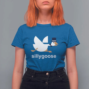 Funny Goose T Shirt For Women Cute Silly Goose Meme Aesthetic Trendy TS11 Royal Blue Print Your Wear