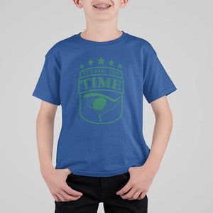 Funny Golf Lover T Shirt For Kid Let's Par - Tee Golfing Pun TS11 Royal Blue Print Your Wear