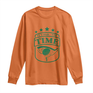 Funny Golf Lover Long Sleeve Shirt Let's Par - Tee Golfing Pun TS11 Orange Print Your Wear