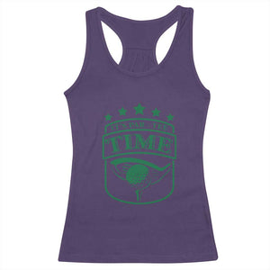 Funny Golf Lover Racerback Tank Top Let's Par - Tee Golfing Pun TS11 Purple Print Your Wear
