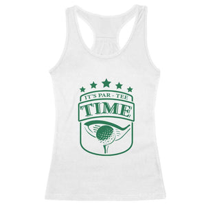 Funny Golf Lover Racerback Tank Top Let's Par - Tee Golfing Pun TS11 White Print Your Wear