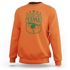 Funny Golf Lover Sweatshirt Let's Par - Tee Golfing Pun TS11 Orange Print Your Wear