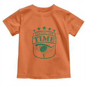 Funny Golf Lover Toddler T Shirt Let's Par - Tee Golfing Pun TS11 Orange Print Your Wear