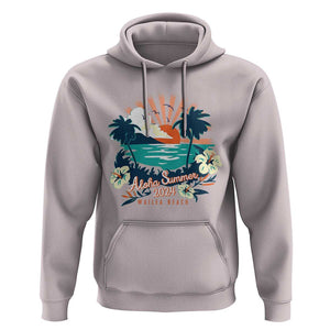 Summer Beach Hoodie Vintage Aloha Summer 2024 Wailea Hibiscus Flower TS11 Ice Gray Print Your Wear