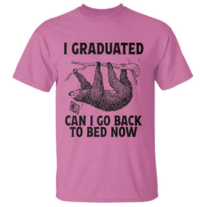 Graduation T Shirt I Graduated Can I Go Back To Bed Now Cute Sloth TS11 Azalea Print Your Wear
