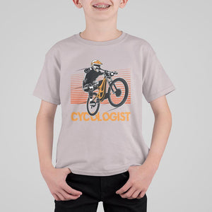 Funny Cycologist T Shirt For Kid Cycling Lover Cycle Team Rider Cyclist TS11 Ice Gray Print Your Wear