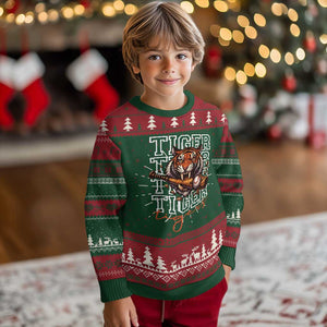Funny Tiger Lover Baseball Animal Sports Knit Sweatshirt Inspirational Athletic TS11 Christmas Print Your Wear