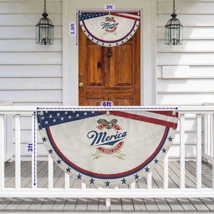 Funny Merica Since 1776 Patriotic Fan Flag 4th of July Beer Lover Eagle