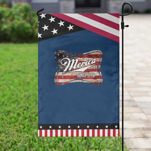 Funny Merica Since 1776 Garden Flag 4th of July Beer Lover American Flag TS11 Classic Blue Black Print Your Wear