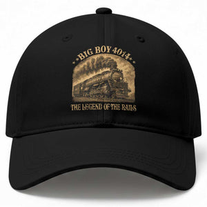 Steam Locomotive Legend of The Rails Train Baseball Cap