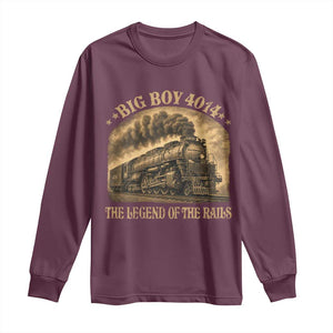 Steam Locomotive Legend of The Rails Train Long Sleeve Shirt