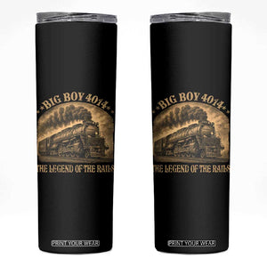 Steam Locomotive Legend of The Rails Train Skinny Tumbler