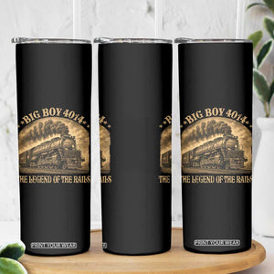 Steam Locomotive Legend of The Rails Train Skinny Tumbler