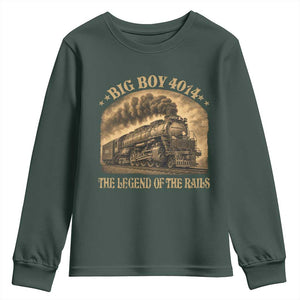 Steam Locomotive Legend of The Rails Train Youth Sweatshirt