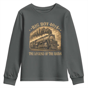 Steam Locomotive Legend of The Rails Train Youth Sweatshirt