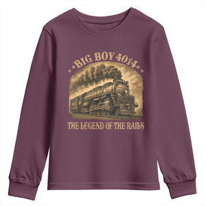 Steam Locomotive Legend of The Rails Train Youth Sweatshirt