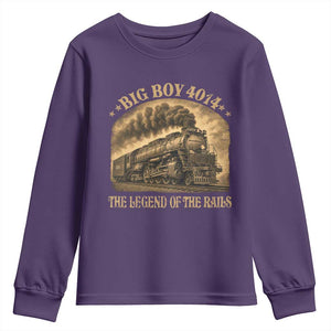 Steam Locomotive Legend of The Rails Train Youth Sweatshirt