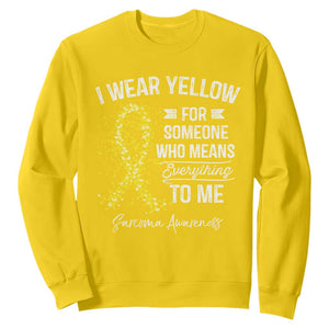 Sarcoma Awareness Sweatshirt I Wear Yellow For Someone Who Means Everything To Me TS11 Daisy Print Your Wear