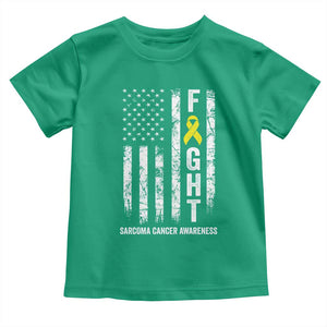 Fight Sarcoma Cancer Awareness Toddler T Shirt Yellow Ribbon Vintage American Flag TS11 Irish Green Print Your Wear