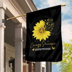 Ewings Sarcoma Awareness Garden Flag Yellow Flower Petal Ribbons Sunflower TS11 Print Your Wear