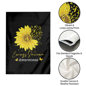 Ewings Sarcoma Awareness Garden Flag Yellow Flower Petal Ribbons Sunflower TS11 Print Your Wear
