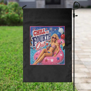 Chill The Fourth Out Doll Meme 4th of July Garden Flag