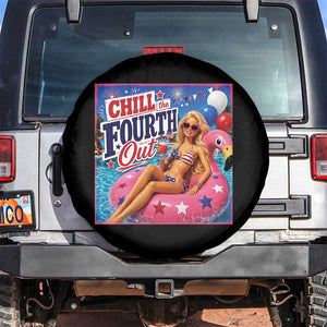 Chill The Fourth Out Doll Meme 4th of July Spare Tire Cover