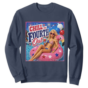 Chill The Fourth Out Doll Meme 4th of July Sweatshirt