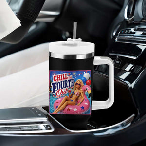 Chill The Fourth Out Doll Meme 4th of July Tumbler With Handle