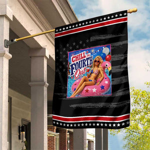 Chill The Fourth Out Doll Meme 4th of July Patriotic Garden Flag