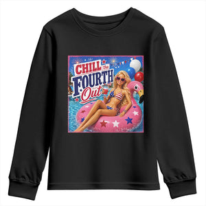 Chill The Fourth Out Doll Meme 4th of July Youth Sweatshirt