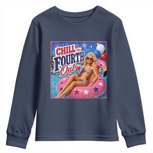 Chill The Fourth Out Doll Meme 4th of July Youth Sweatshirt