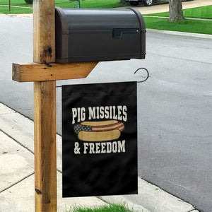 Pig Missiles And Freedom 4th of July Patriotic Hotdog Garden Flag
