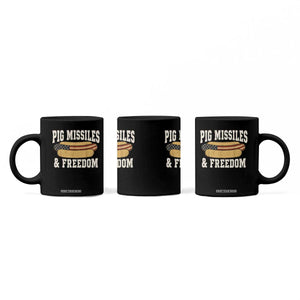 Pig Missiles And Freedom 4th of July Patriotic Hotdog Coffee Mug