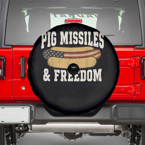 Pig Missiles And Freedom 4th of July Patriotic Hotdog Spare Tire Cover