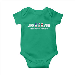 Jesus Saves USA 250th Anniversary Baby Onesie 250 Years of Fath And Freedom 4th of July