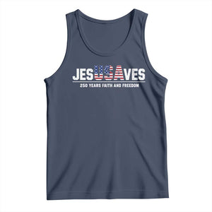 Jesus Saves USA 250th Anniversary Tank Top 250 Years of Fath And Freedom 4th of July