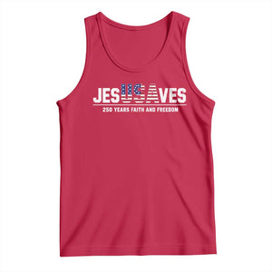 Jesus Saves USA 250th Anniversary Tank Top 250 Years of Fath And Freedom 4th of July