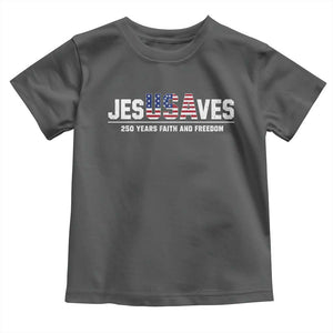 Jesus Saves USA 250th Anniversary Toddler T Shirt 250 Years of Fath And Freedom 4th of July