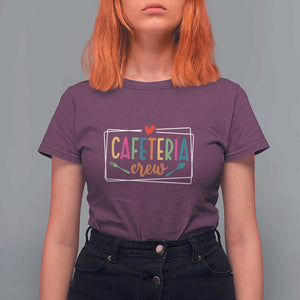 Cafeteria Crew T Shirt For Women Lunch Lady Squad Spoon Fork TS11 Maroon Print Your Wear